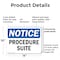 Signmission Procedure Suite, 14 in W x Rectangle, Plastic OS-2PACK-NS-P-1014-L-17877 - alternate 2